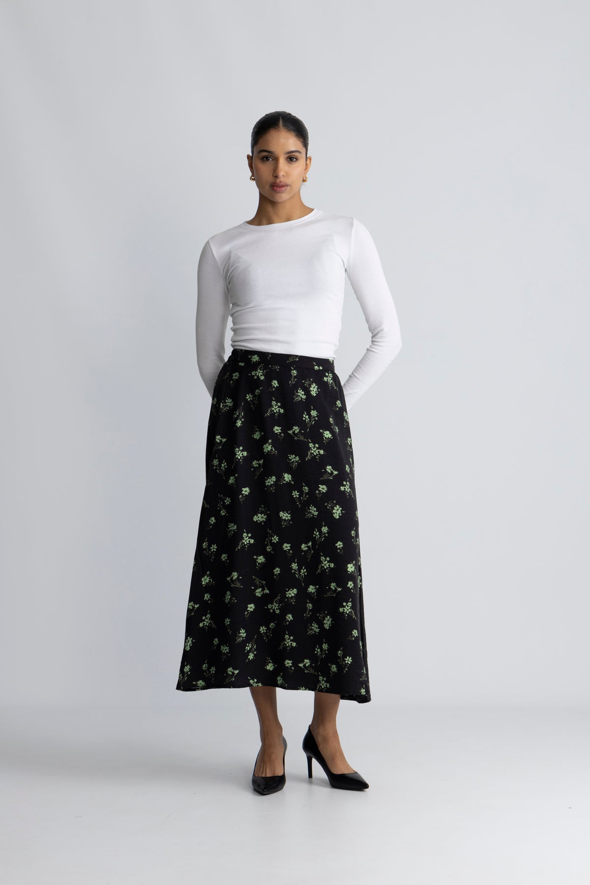 Jusine Karalynn Skirt Aop - Forest Shad Flw