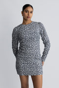 Alessia Klänning - Navy Rosehip Print