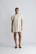 Santina Dress - Cream Check