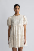 Santina Dress - Cream Check