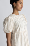Santina Dress - Cream Check