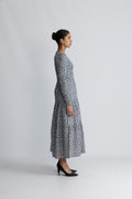 Dora klänning - Navy Rosehip Print