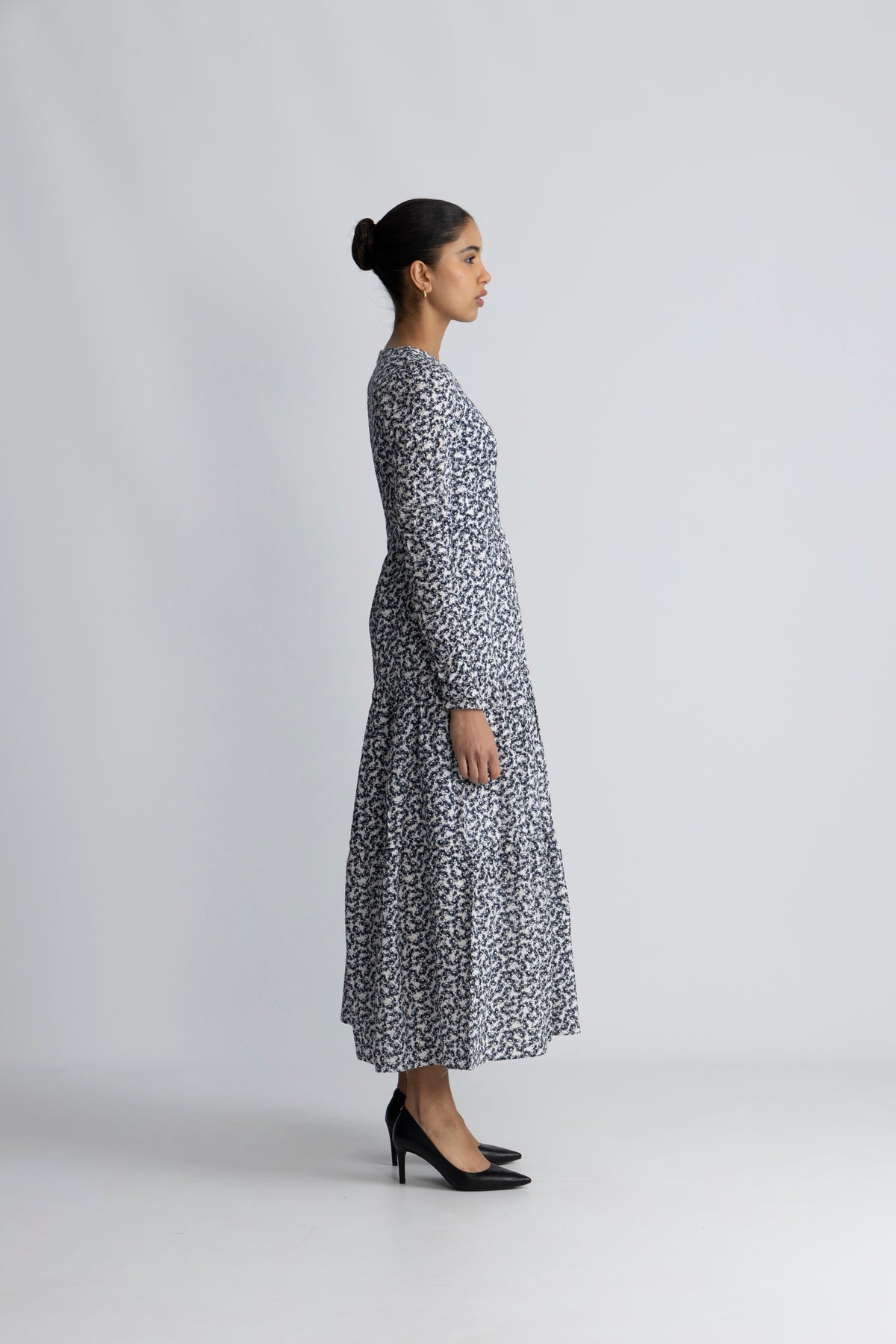 Dora klänning - Navy Rosehip Print