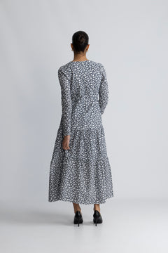 Dora Dress - Navy Rosehip Print