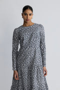 Dora klänning - Navy Rosehip Print