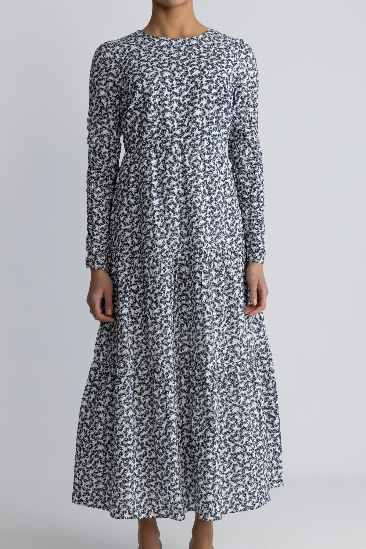 Dora klänning - Navy Rosehip Print