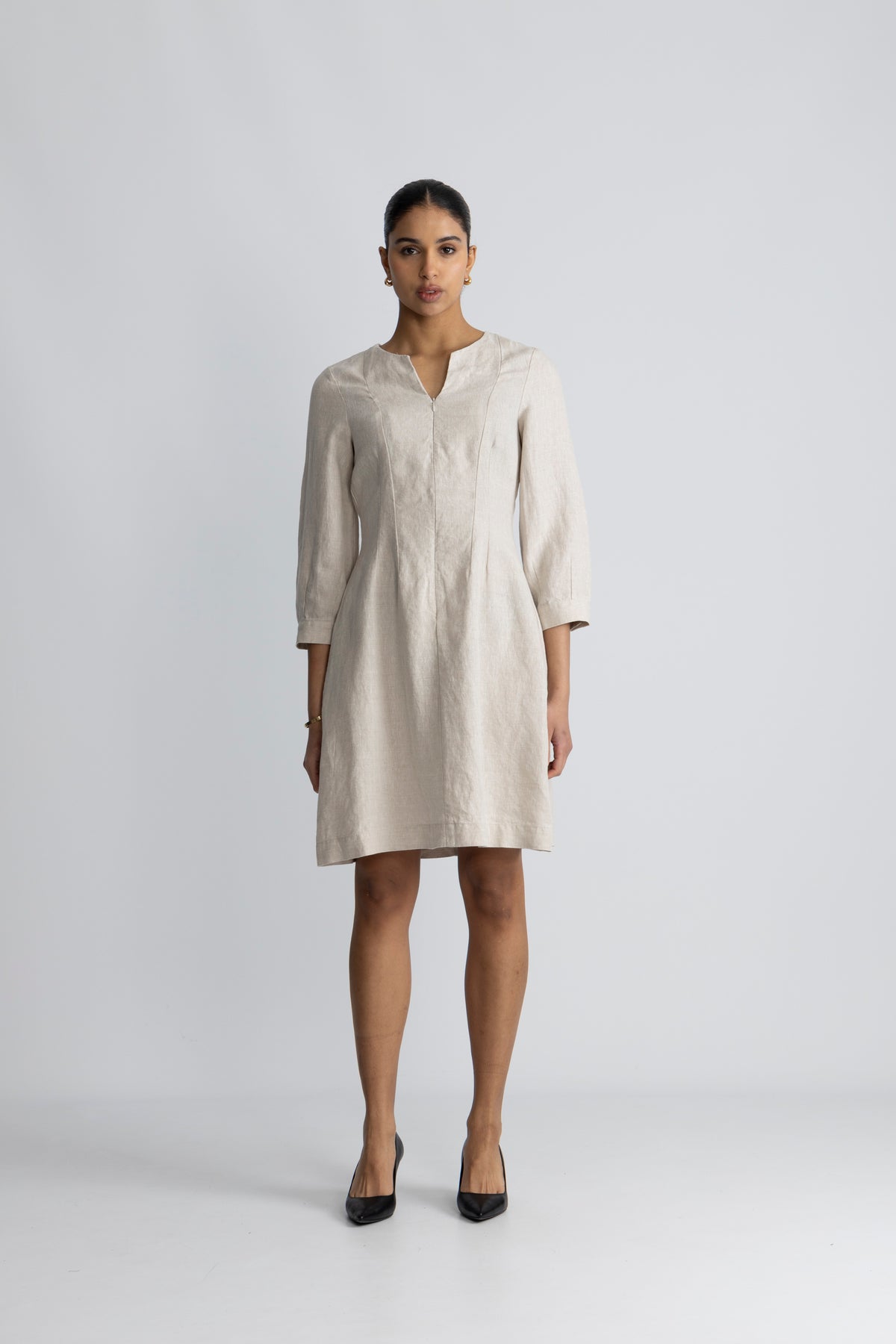 SolinaIW Fitted Dress - Haze Melange