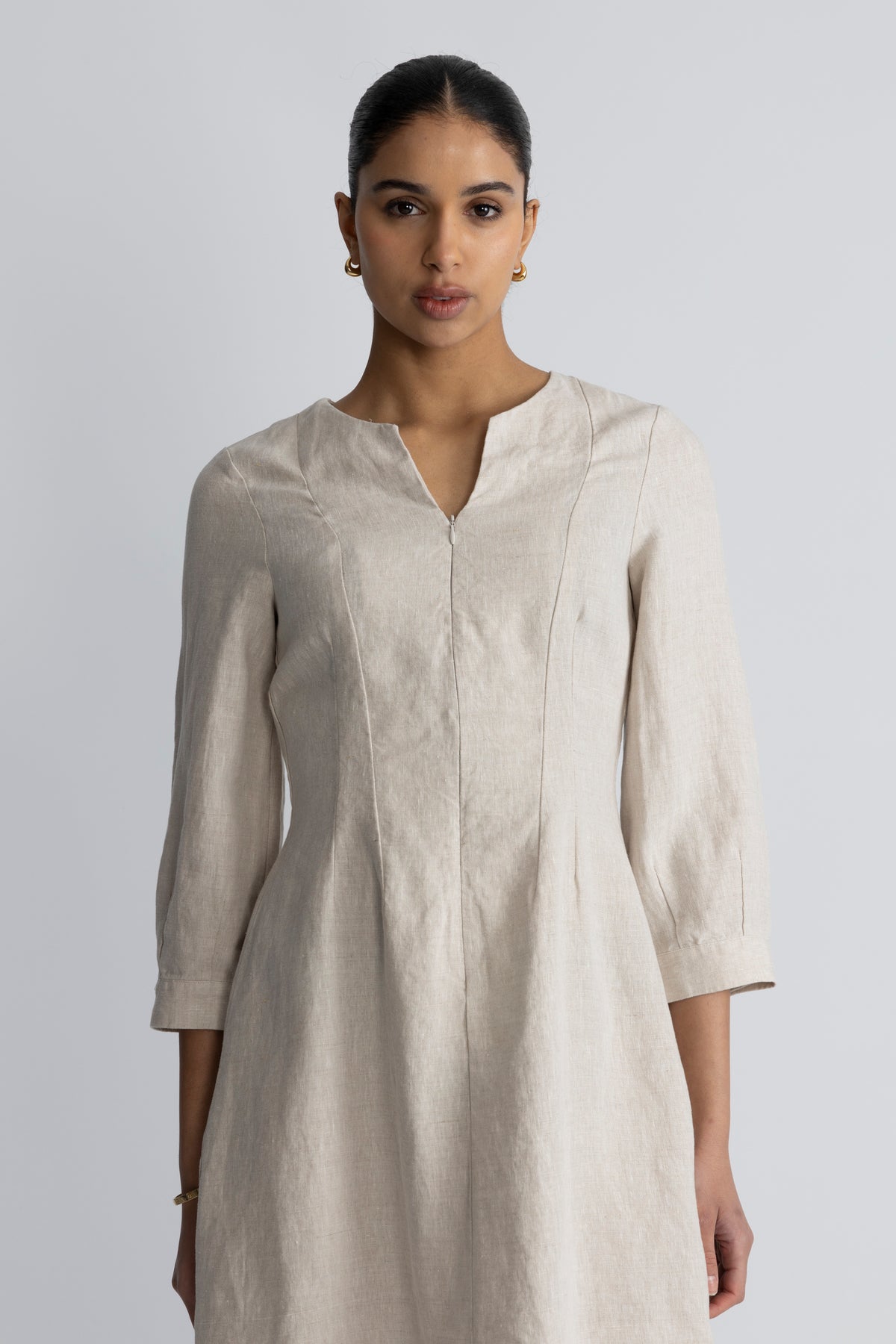 SolinaIW Fitted Dress - Haze Melange
