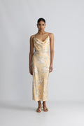 Eila Print Dress - Lt. Orange Mix