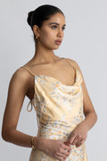 Eila Print Dress - Lt. Orange Mix