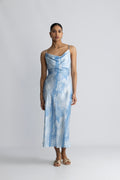 Eila Print Dress - Blue Mix