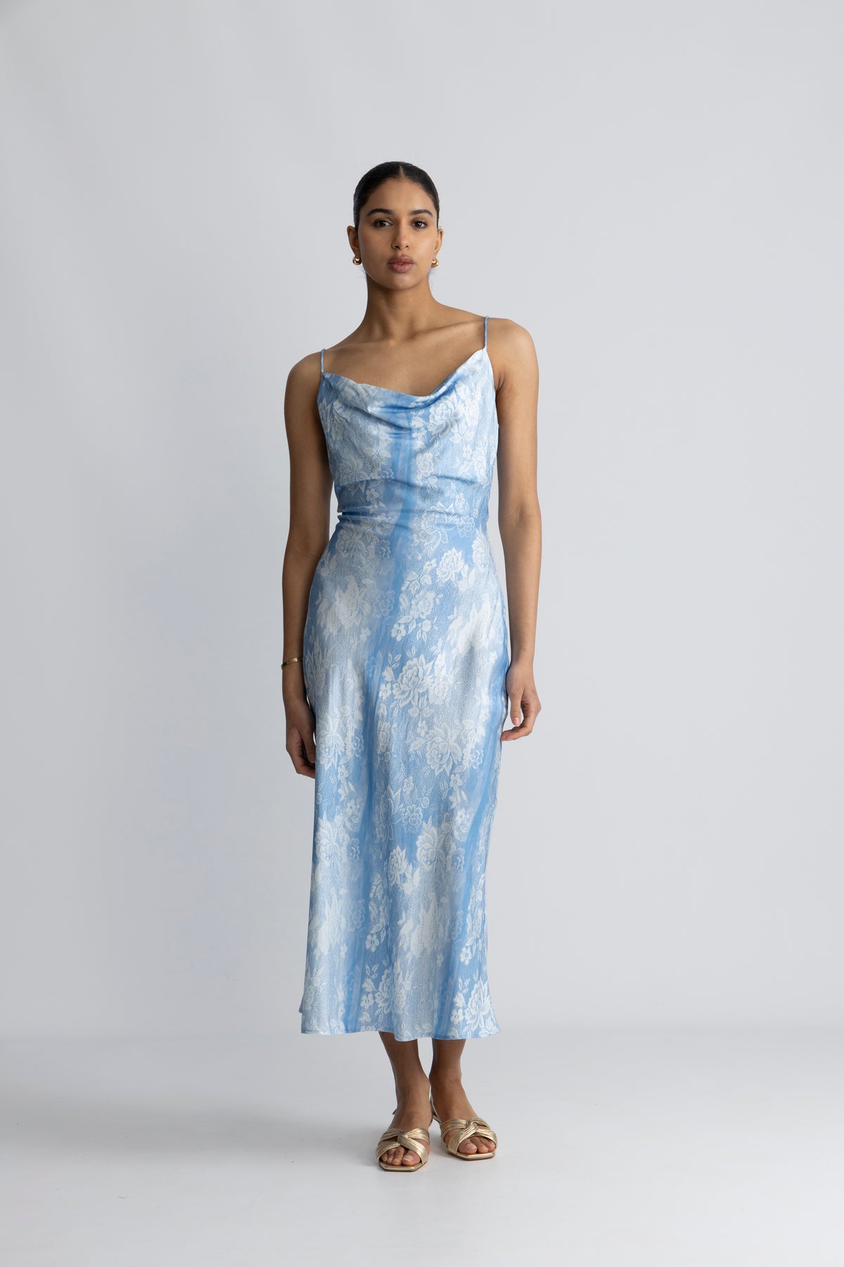 Eila Print Dress - Blue Mix