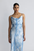 Eila Print Dress - Blue Mix