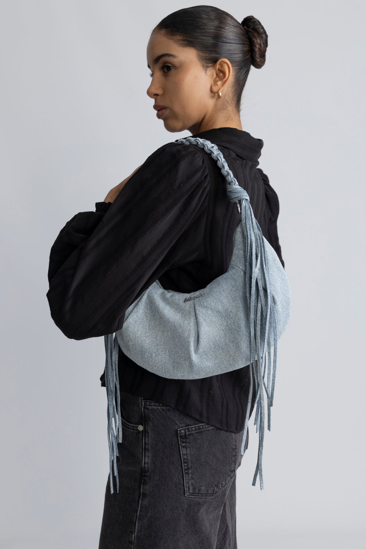 Cocoon Denim Small Bag - Lt. Blue Mix