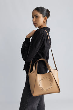 Logo Crossbody Tote Bag - Fawn
