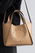 Logo Crossbody Tote Bag - Fawn
