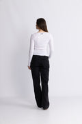 Buttoned Ls Top - Bright White