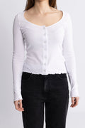 Buttoned Ls Top - Bright White