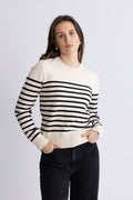 WallisIW O-Neck Pullover - Black Stripe