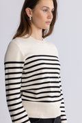 WallisIW O-Neck Pullover - Black Stripe