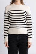 WallisIW O-Neck Pullover - Black Stripe