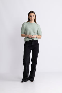 Yasanne SS Knit Pullover - Iceberg Green
