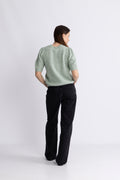 Yasanne SS Knit Pullover - Iceberg Green