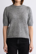 Yasanne SS Knit Pullover - Light Grey Melange