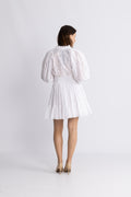 Cotton Slub Mini Dress - Vit