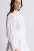 Cotton Slub Mini Dress - Vit