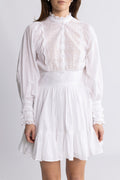 Cotton Slub Mini Dress - Vit