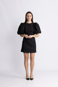 Jacquard Mini Dress - Svart
