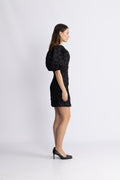 Jacquard Mini Dress - Svart