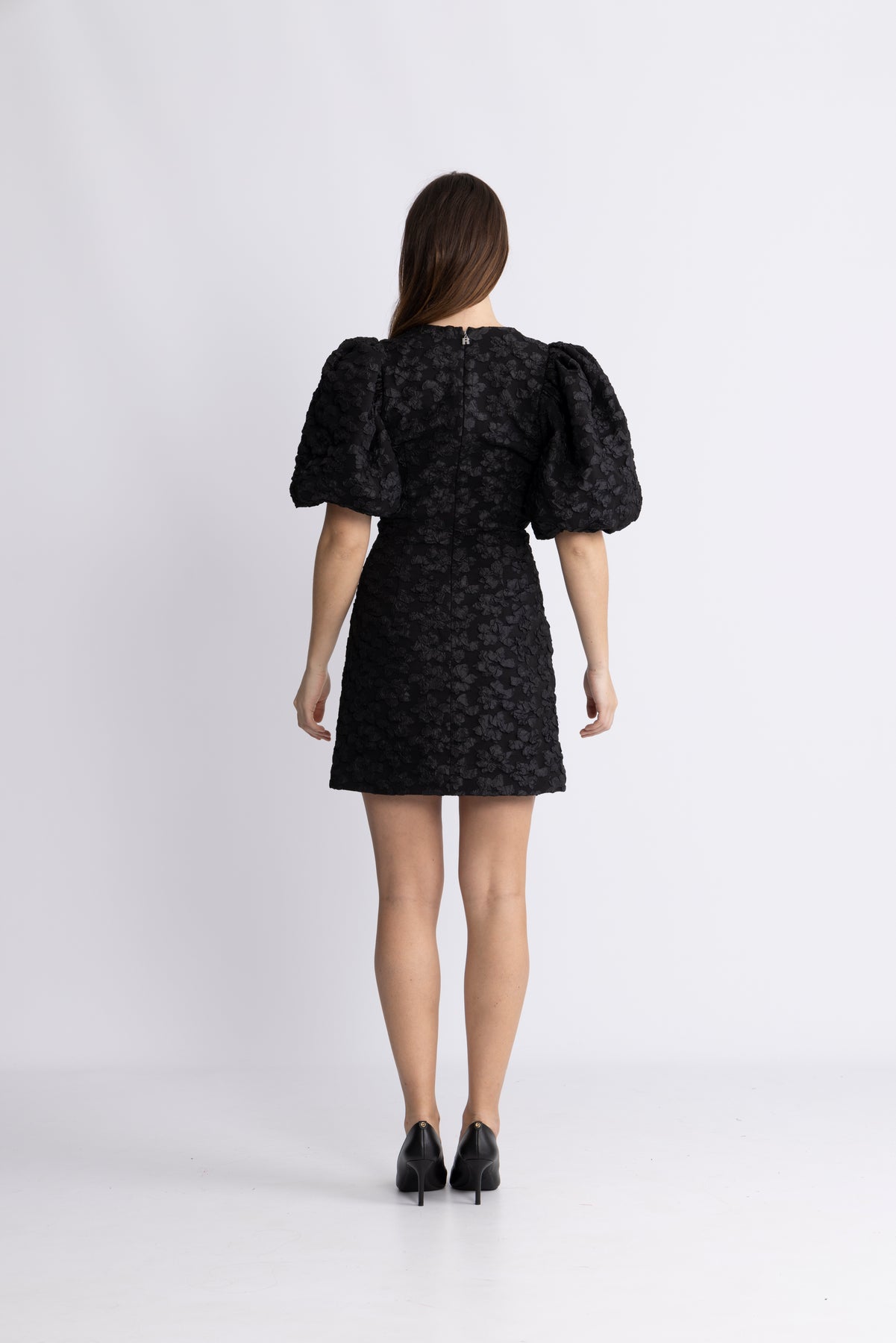 Jacquard Mini Dress - Svart