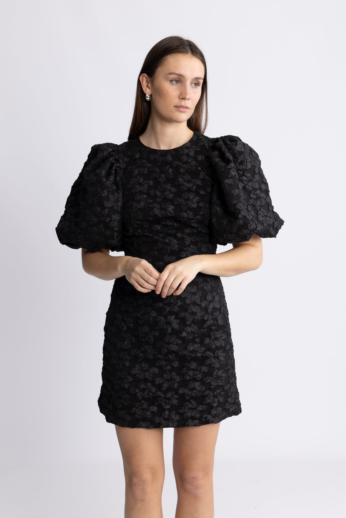Jacquard Mini Dress - Svart