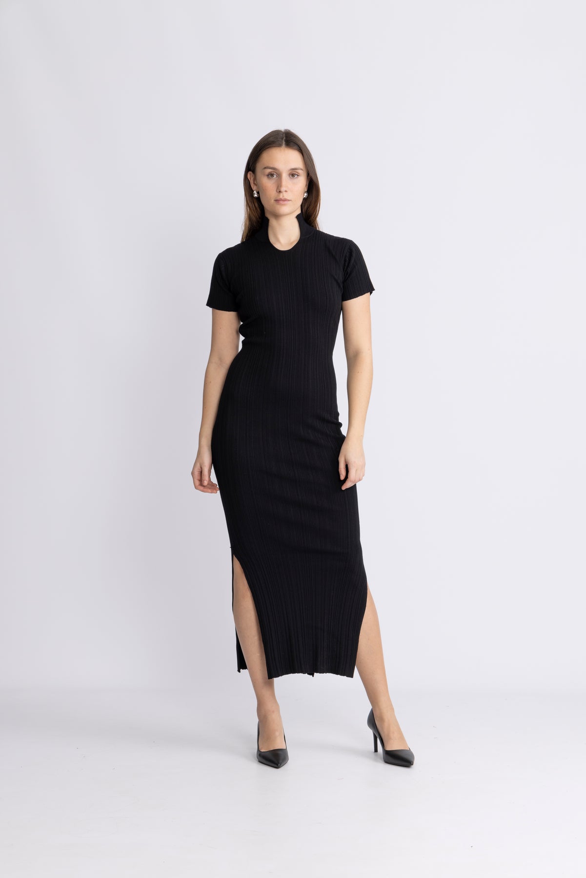 Babba Rib Dress - Svart