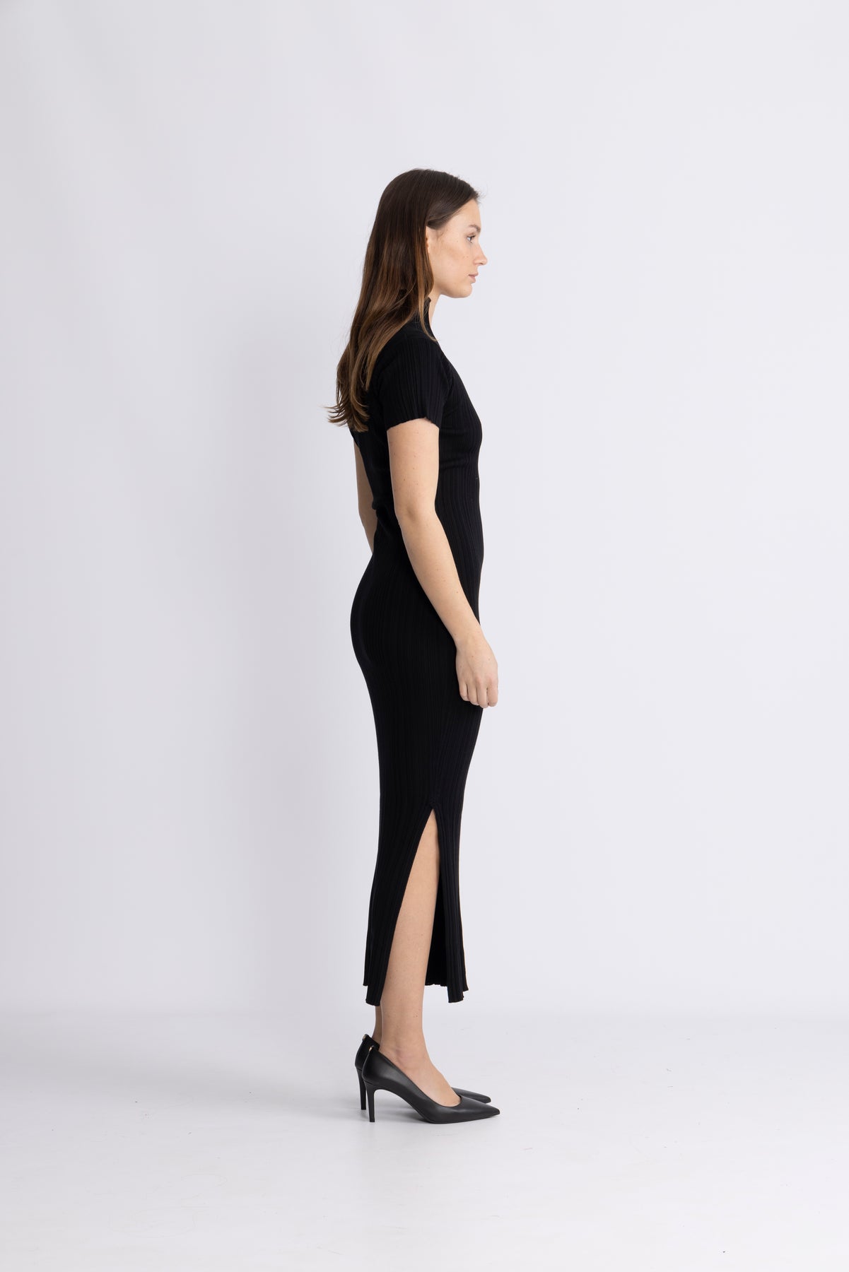 Babba Rib Dress - Svart