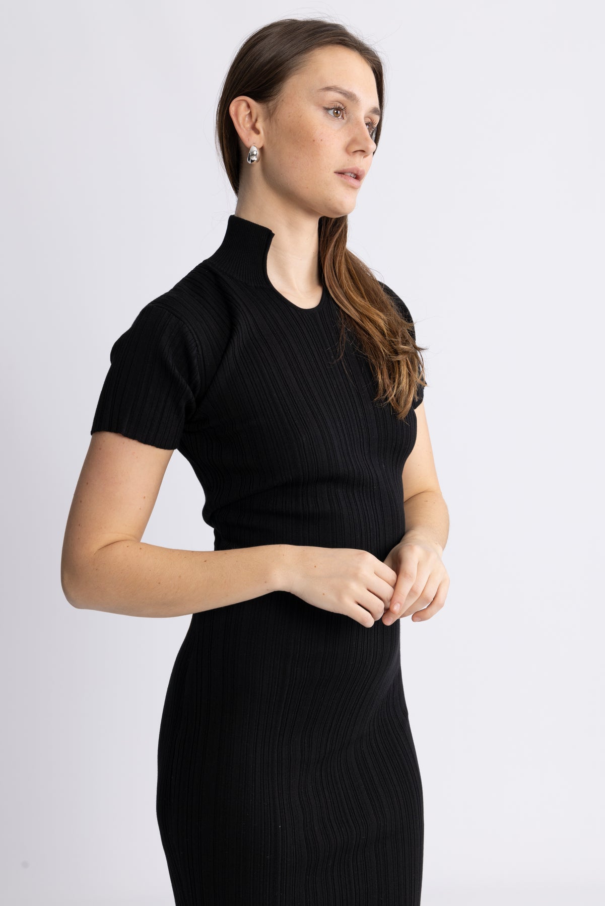 Babba Rib Dress - Svart