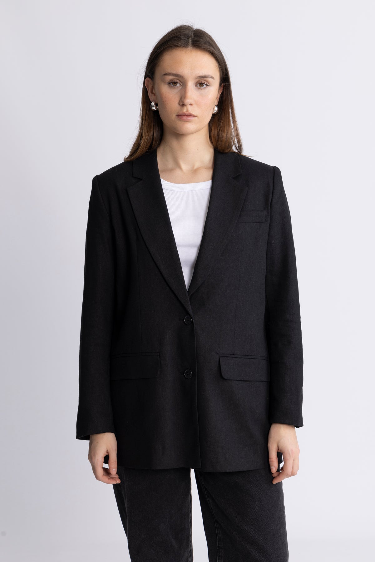 Tania-Rita Ls Relaxed Blazer - Svart