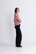 Ally Blus - Pink Bordeaux Stripe