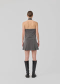 Emilia Bow Skirt - Grey Pinstripe