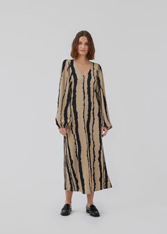 Harland Print Dress - Torn Lines