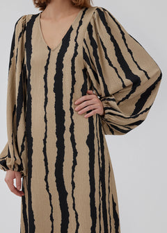 Harland Print Dress - Torn Lines