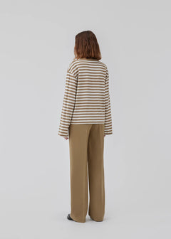Hellen Ls Stripe T-Shirt - Dune White Stripe