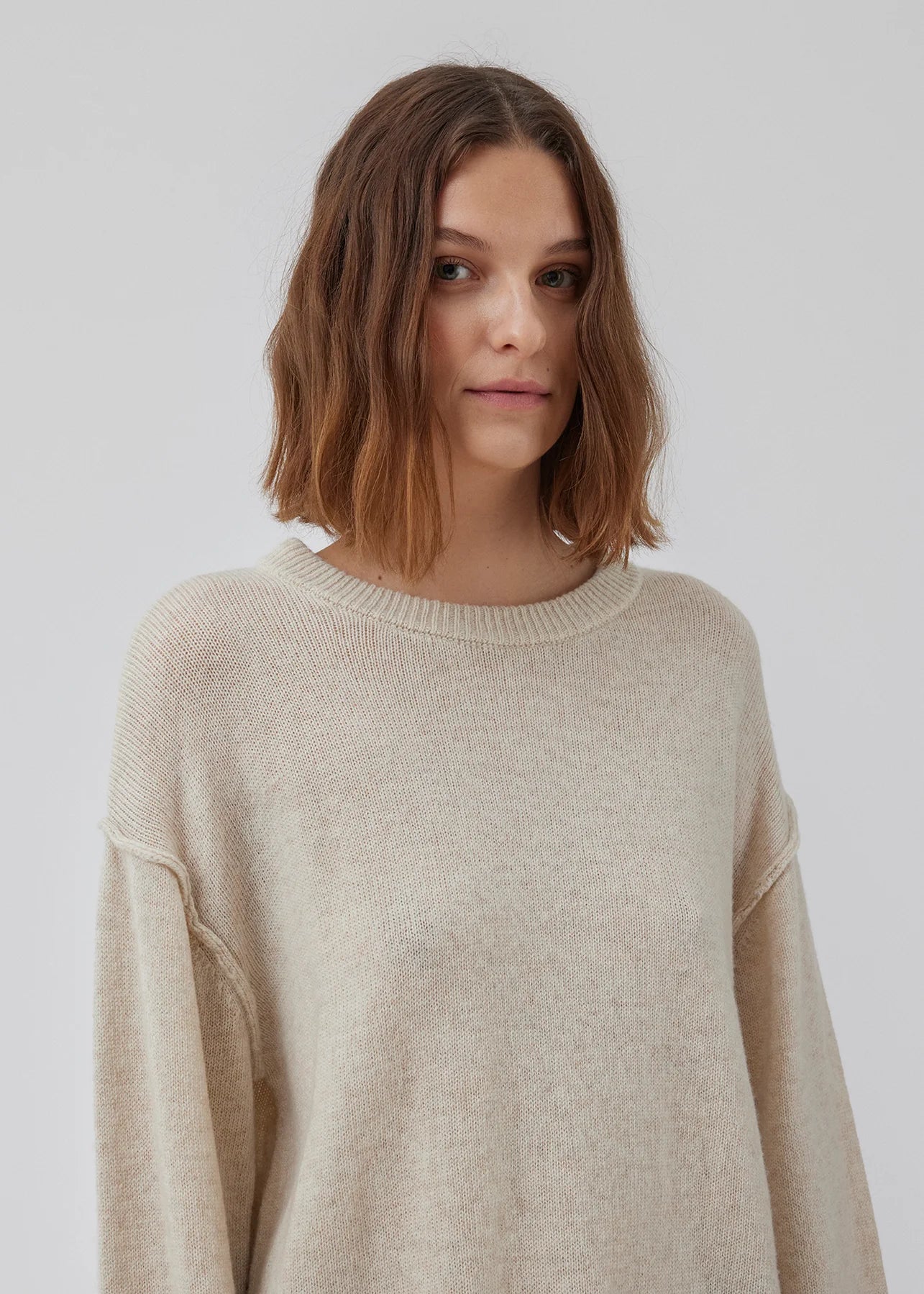 Modström Howie O-Neck - Beige Melange
