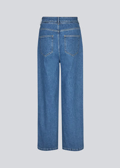 Isolde Solid Pants - Distressed Blue