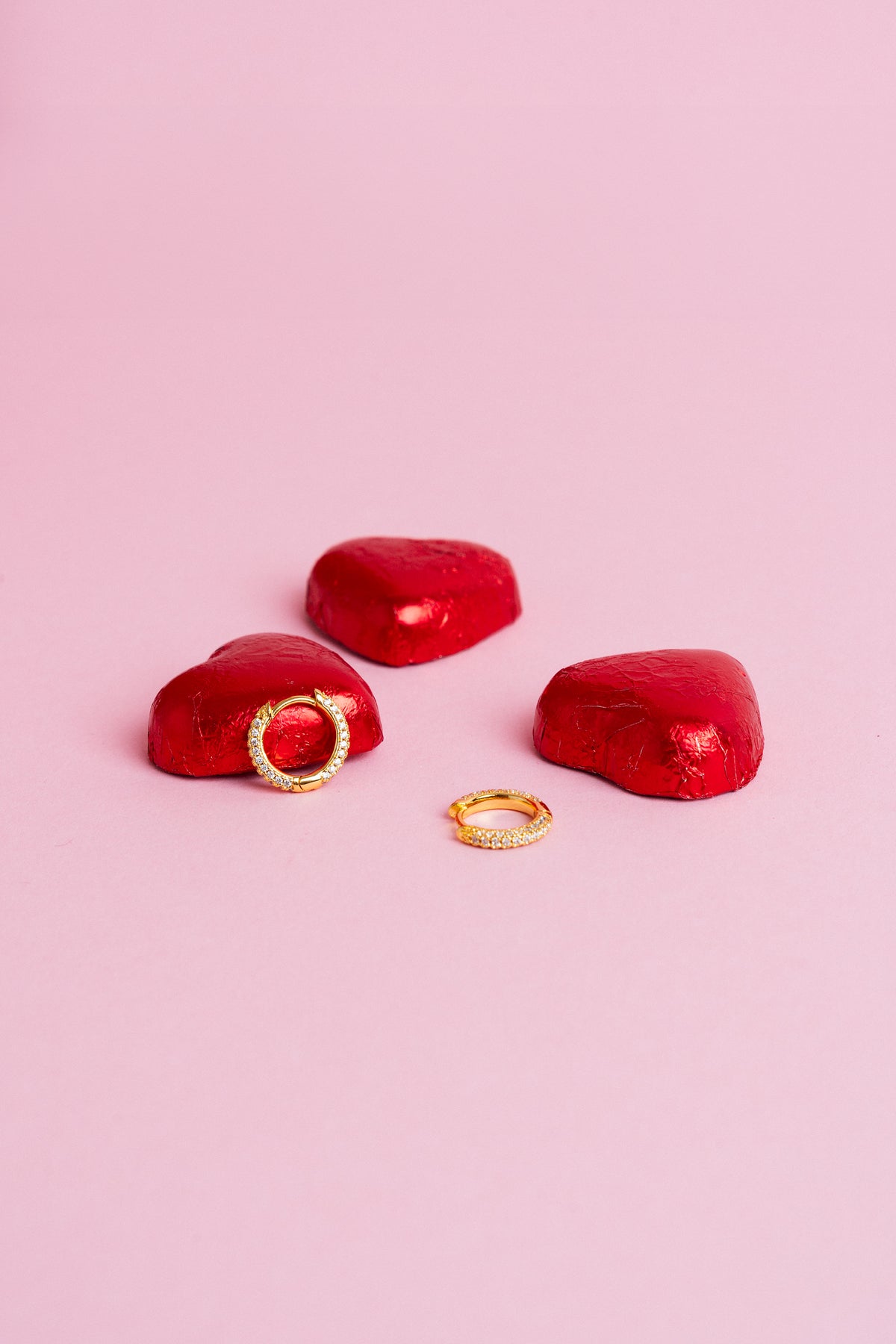 Small Stone Covered Hoops