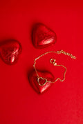Organic Heart Armband - Guld