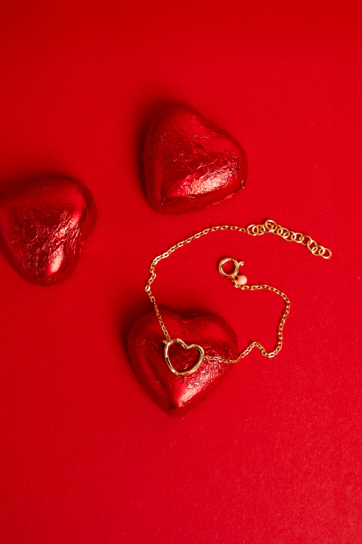 Organic Heart Armband - Guld