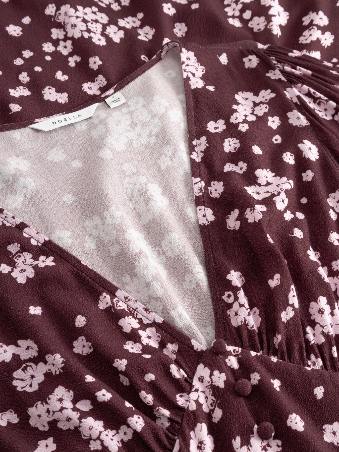 N-Lilith Maxiklänning - Deja Burgundy Print